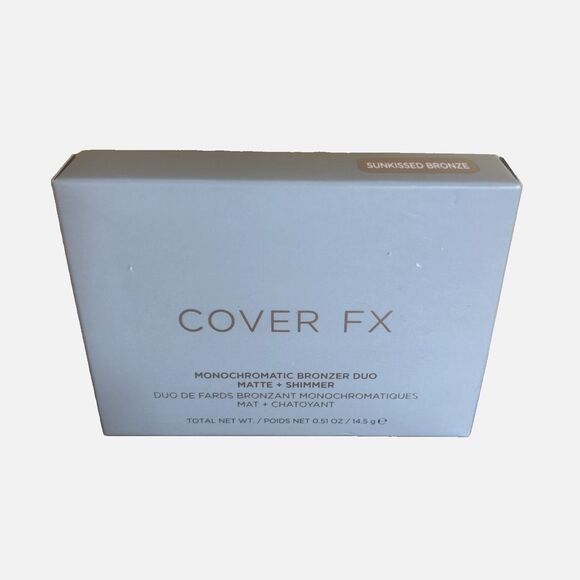 COVER FX MONOCHROMATIC BRONZER DUO MATTE & SHIMMER SUNKISSED BRONZE  0.51 OZ NEW - Picture 5 of 8